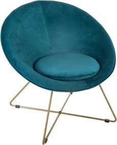 Nappali Fotel Divatos Arany Lábakkal Tengeri kerek, tengeri szín