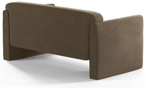 Szürkésbarna bársony kanapé 140 cm Abby – Micadoni