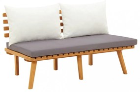 tömör akácfa kerti pad párnákkal 115 cm
