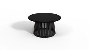 Abel dohányzóasztal 90 cm fekete – modern kerek dohányzóasztal nappaliba