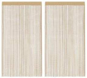 2 db bézs zsinórfüggöny 100 x 250 cm