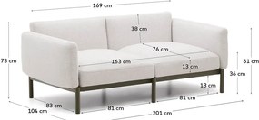Világosszürke kerti moduláris kanapé 201 cm Sorells – Kave Home