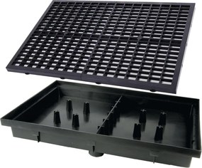 Lábtörlő beépíthető ajtóhoz 60x40 vályúval, lefolyóval, Pvc rácskal