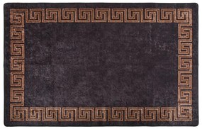 fekete és arany csúszásmentes mosható szőnyeg 160 x 230 cm