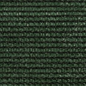 sötétzöld HDPE napvitorla 160 g/m² 3/4 x 3 m