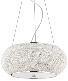 Ideal Lux - Kristály csillár zsinóron PASHA 6xE14/40W/230V átm. 40cm fényezett króm