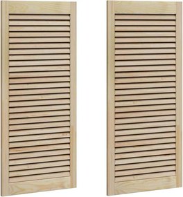 vidaXL Széfajtó 2 pcs Természetes 49,5 x 2,1 x 110 cm Tömör fenyőfa