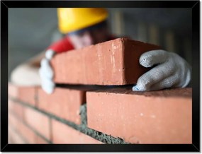 Poszterek keretben 40x30 Téglafal elhelyezése