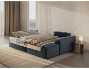 Kék kinyitható sarokkanapé (jobb oldali) Jodie – Micadoni Home