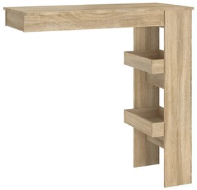 Sonoma tölgy színű fatermék fali bárasztal 102 x 45 x 103,5 cm