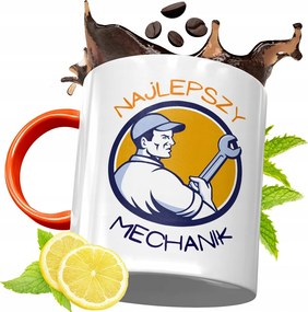 Narancssárga Bögre Szerelőnek Tökéletes Ajándék fényképes nyomtatással