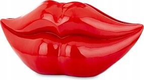 Váza fedél piros száj dekoráció glamour