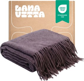 Gyapjú takaró Meleg Melange 100% Új-zélandi gyapjú Lila 140x200 cm