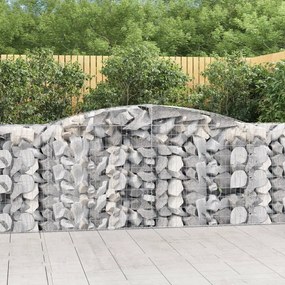 3 db íves horganyzott vas gabion kosár 400x50x100/120 cm