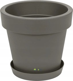 Virágtartó Kő szürke kerek talppal sima matt Ø35cm műanyag