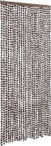 vidaXL barna és fehér zsenília rovarfüggöny 100 x 230 cm