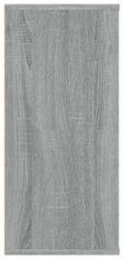 szürke sonoma szerelt fa könyv-/tálalószekrény 66 x 30 x 98 cm