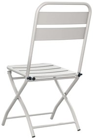 Összecsukható Kerti Székek 2 db Bézs 42x52x82 cm Porszórt Acél