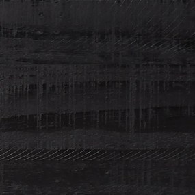 fekete tömör fenyőfa TV-szekrény 110x35x48 cm