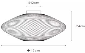 Lucide 21123/45/30 - Mennyezeti lámpa MESH 1xE27/40W/230V fekete