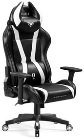 Gamer szék műbőr King Size, fekete-fehér: Diablo X-Horn 2.0