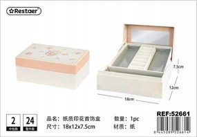 Elegáns Ékszerdoboz Virágmintával