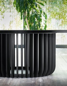 JUICE kerek asztal - Ø155 x 75 cm, fekete - Miniforms