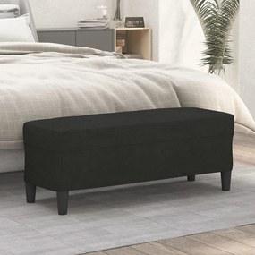 fekete szövet pad 100 x 35 x 41 cm