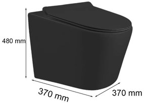 Ride fali, rimless WC soft close ülőkével