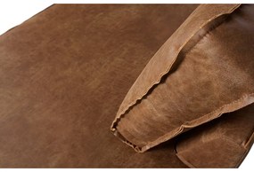 Barna bőrutánzat sarokkanapé (jobb oldali-L alakú) Rodeo – WOOOD