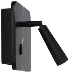 Lucide 77282/03/30 - LED Fali spotlámpa OREGON LED/4W/230V USB fekete