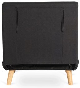 Ágyazható Fotel Fekete Színben. MARRY 75 cm.