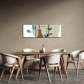 Kép - Virágok vázában N⁰2 (órával) (90x30 cm)