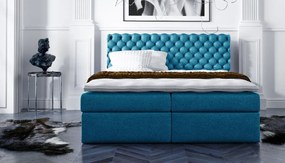 Giulio kék 160 stílusos kontinentális ágy + ingyenes topper