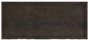 sötétbarna kezelt tömör tölgyfa asztallap 140x60x(2-4) cm