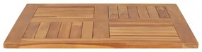 tömör tíkfa asztallap 80 x 80 x 2,5 cm