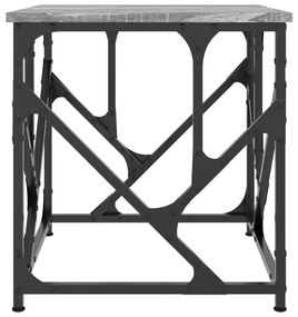 Szürke sonoma színű szerelt fa dohányzóasztal 45 x 45 x 47,5 cm