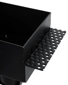 6 db fekete GU10 süllyesztett spotlámpa szett 70 mm-es, szegély nélküli - Oneon