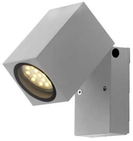 LED lámpatest , GU10-es foglalatú , oldalfali , négyzet , állítható fejű , ezüst , IP44 , Optonica