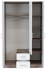 Miami gardróbszekrény 120x205 cm fehér-yorki tölgy
