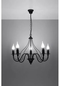 Csillár láncon MINERWA 5 5xE14/40W/230V fekete