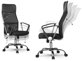 Forgó irodai szék, NEMO, hálós szövet, fekete színben