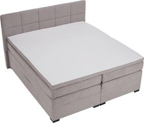 Boxspring ágy, 200x200, szürkésbarna Taupe, APRIL