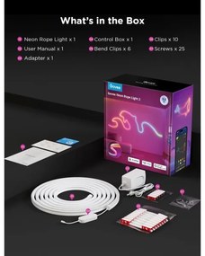 Govee - Neon 2 MATTER rugalmas RGBIC LED szalag, 3 m-es, Wi-Fi