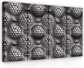 Vászonkép 120x80 3D metál ezüst gömb minta textúra modern absztrakt