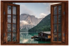 Poszterek 90x60 Tájkép hegyekkel Házikó