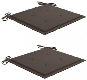 2 db tópszínű oxford szövet kerti székpárna 50x50x4 cm