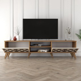 TV szekrény Class - Walnut, Cream