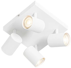 Modern mennyezeti lámpa fehér 4-lámpás állítható szögletes - Jeana