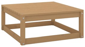 Mézbarna tömör fenyőfa kerti lábtartó 70 x 70 x 30 cm